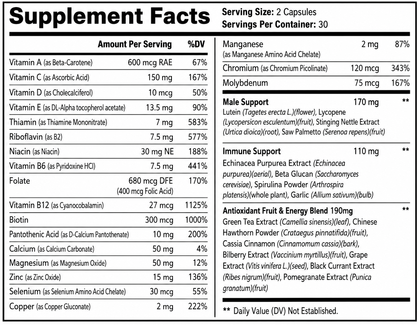 Men's Multivitamin | Complete Daily Vitamin & Mineral Support