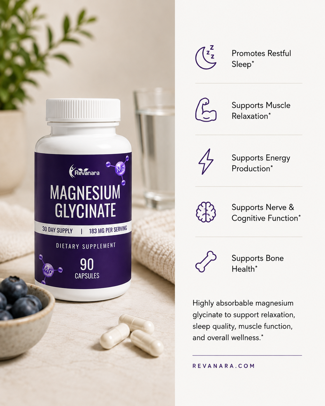 Magnesium Glycinate | High-Absorption Magnesium Support